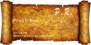 Prell Rea névjegykártya